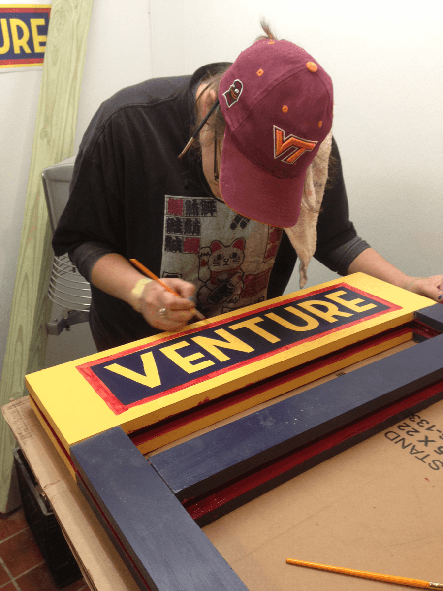 Painting the sign